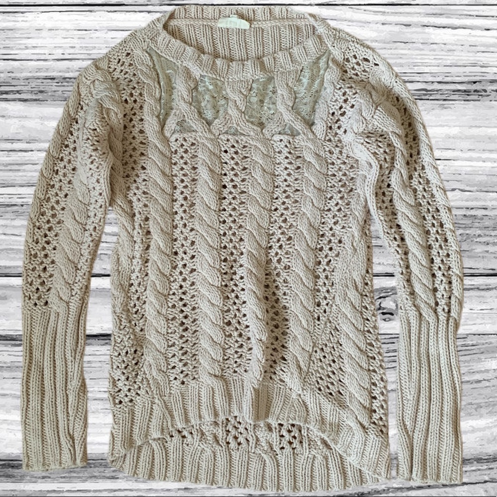 Cream and Lace Sweater